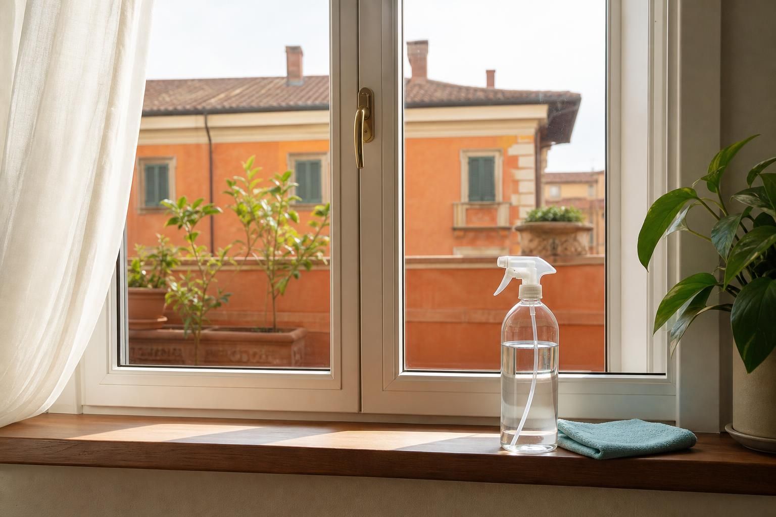 Vetri brillanti senza aloni: il trucco dell’acqua calda e aceto
