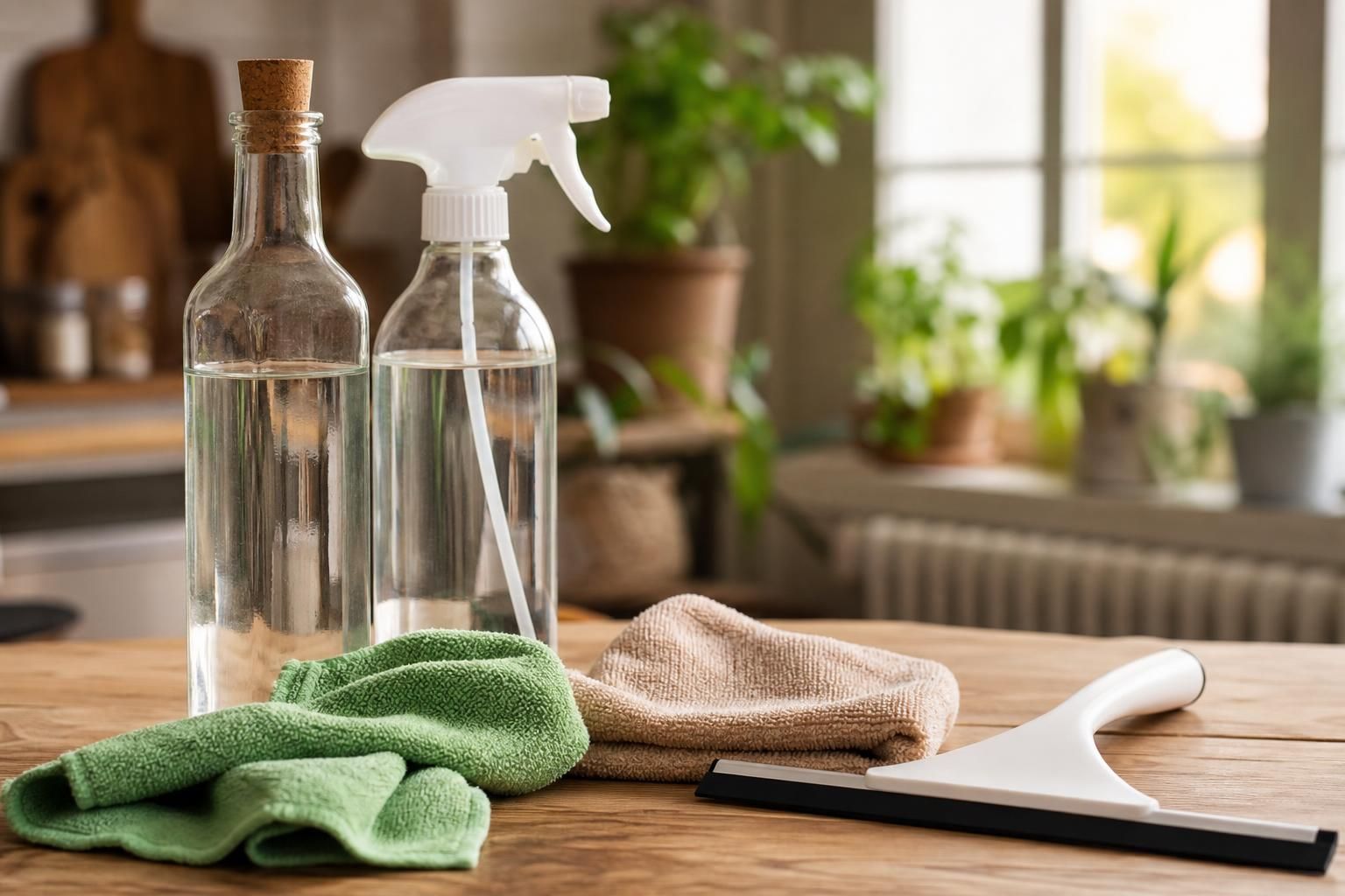 Vetri lucidi senza aloni: il metodo semplice con acqua e aceto - dettaglio